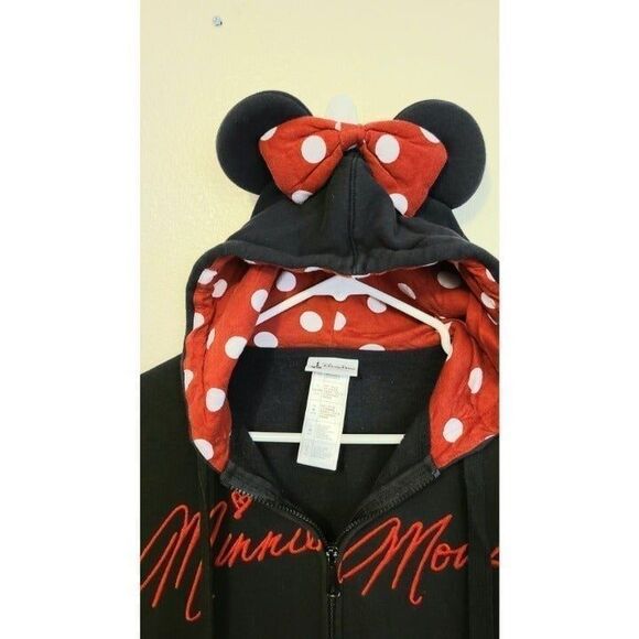 Disneyland Parks limited Edt. Hooded Sweatshirt collectors Minnie Mouse Ears MED - Picture 4 of 5